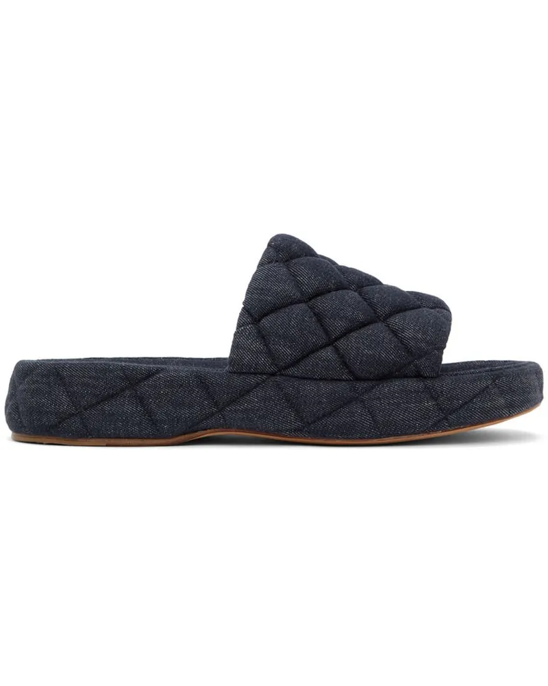 Bottega Veneta Indigo Mattelassé Denim Sandals 4245