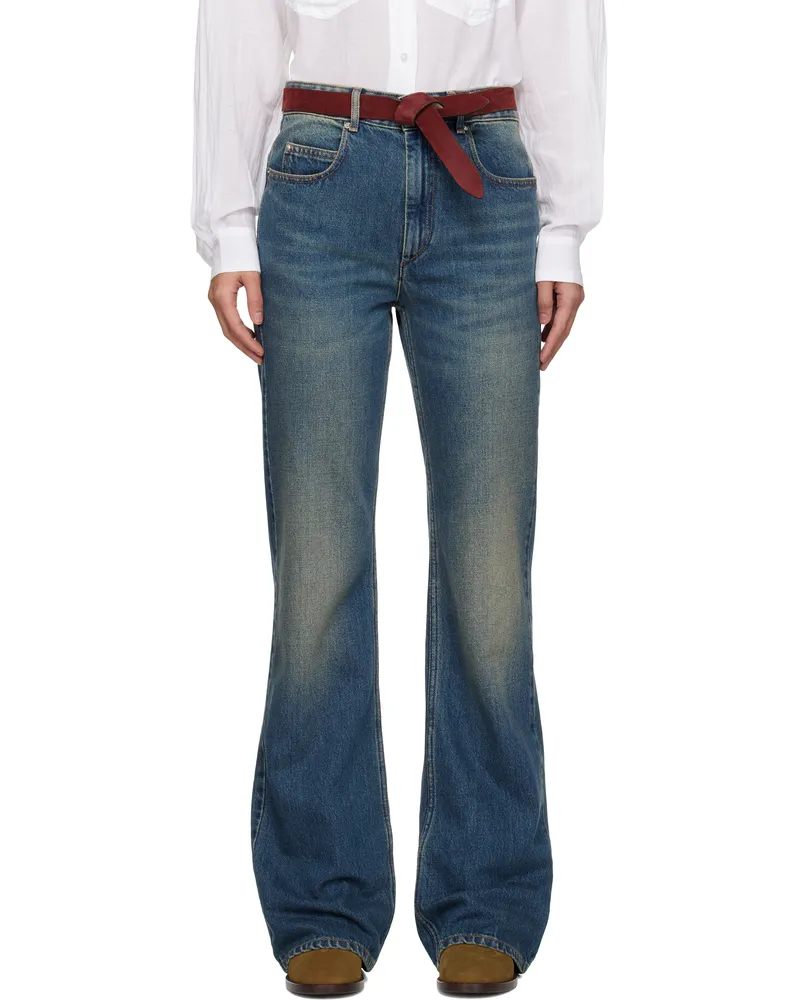 Isabel Marant Blue Belvira Jeans Faded