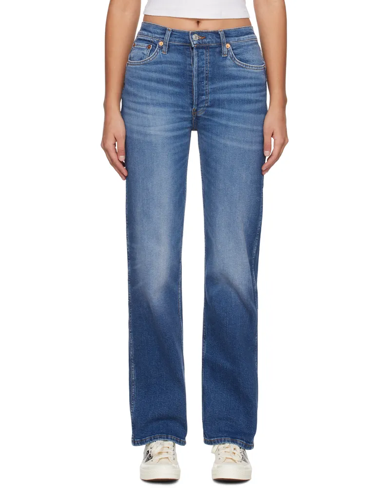 RE/DONE Blue 90s High Rise Jeans Jacaranda