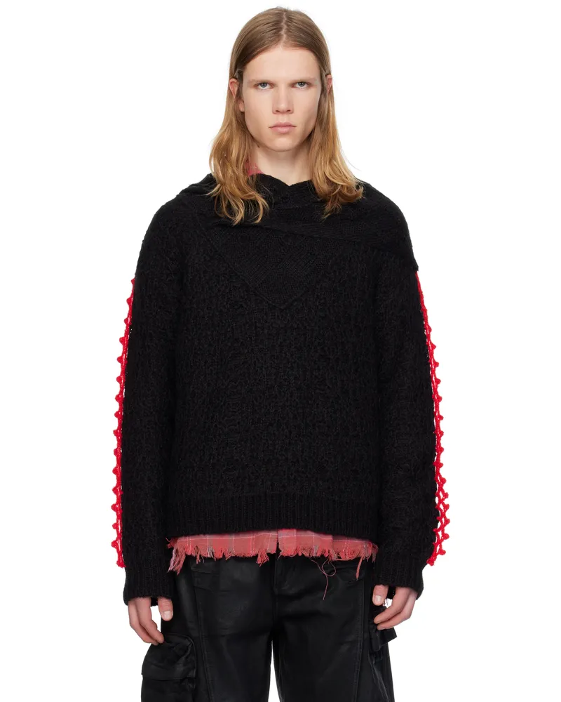 Andersson Bell Black Arelin Shawl Layered Sweater Black