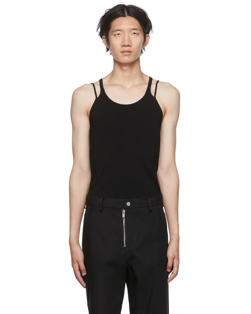 Dion Lee Black Density Tank Top Black