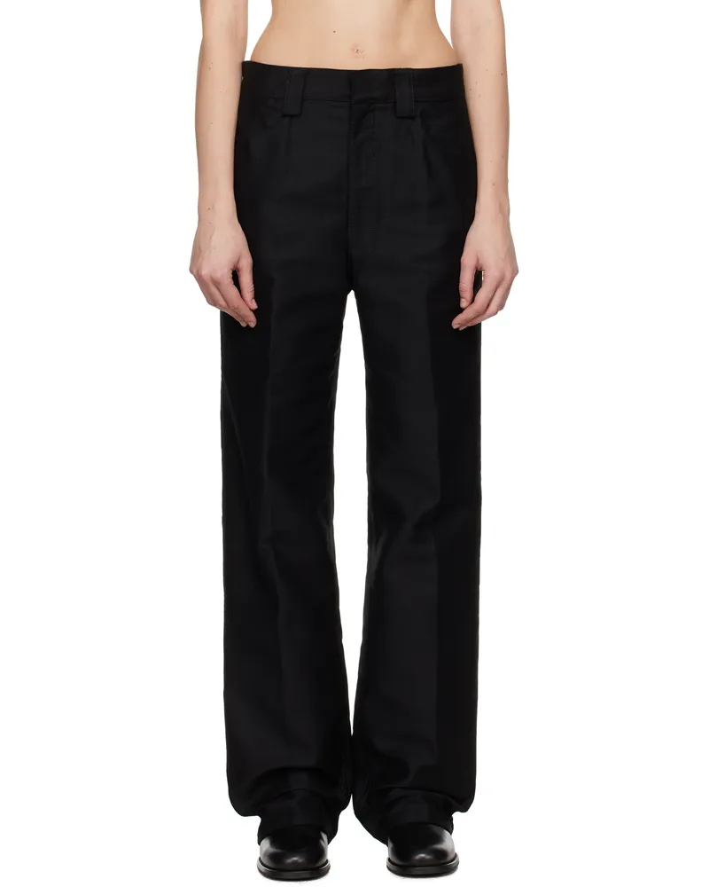 Christophe Lemaire Black Straight Trousers Bk999