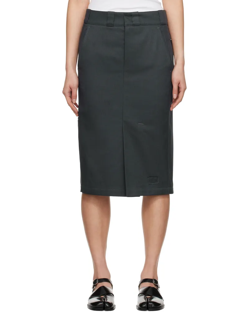 Maison Margiela Gray Skater Chino Midi Skirt 860