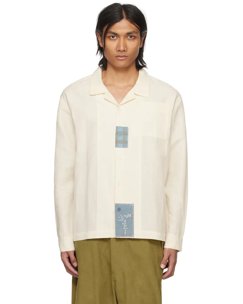 STORY mfg. Off-White Greetings Long Sleeve Shirt Ecru