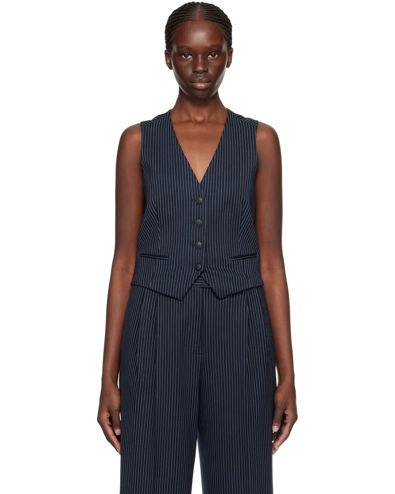Rag & Bone Navy Priya Vest Navystrp