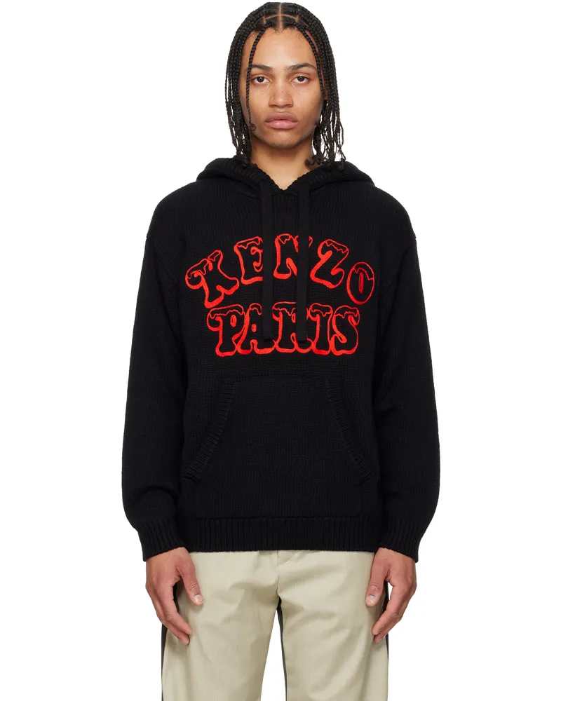 Kenzo Black Kenzo Paris VERDY Edition Knitted Hoodie Black