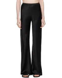 Silk Laundry Black Bias-Cut Lounge Pants Black