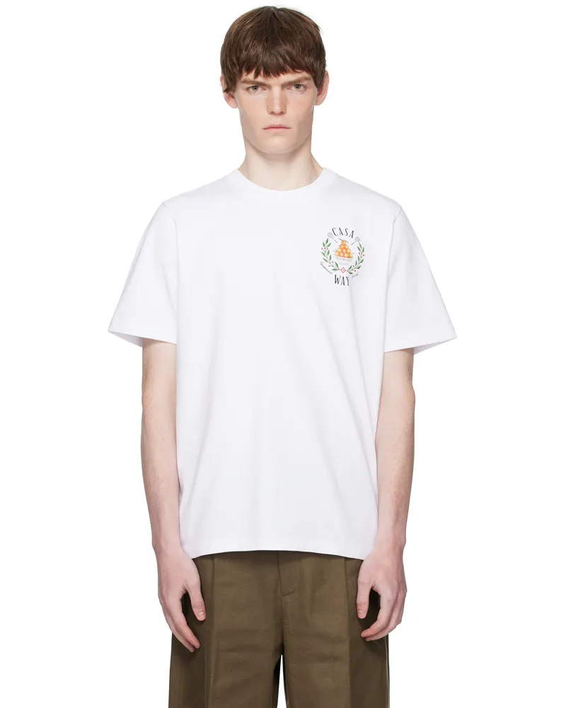 Casablanca Paris White 'Casa Way' Short-Sleeve T-shirt White