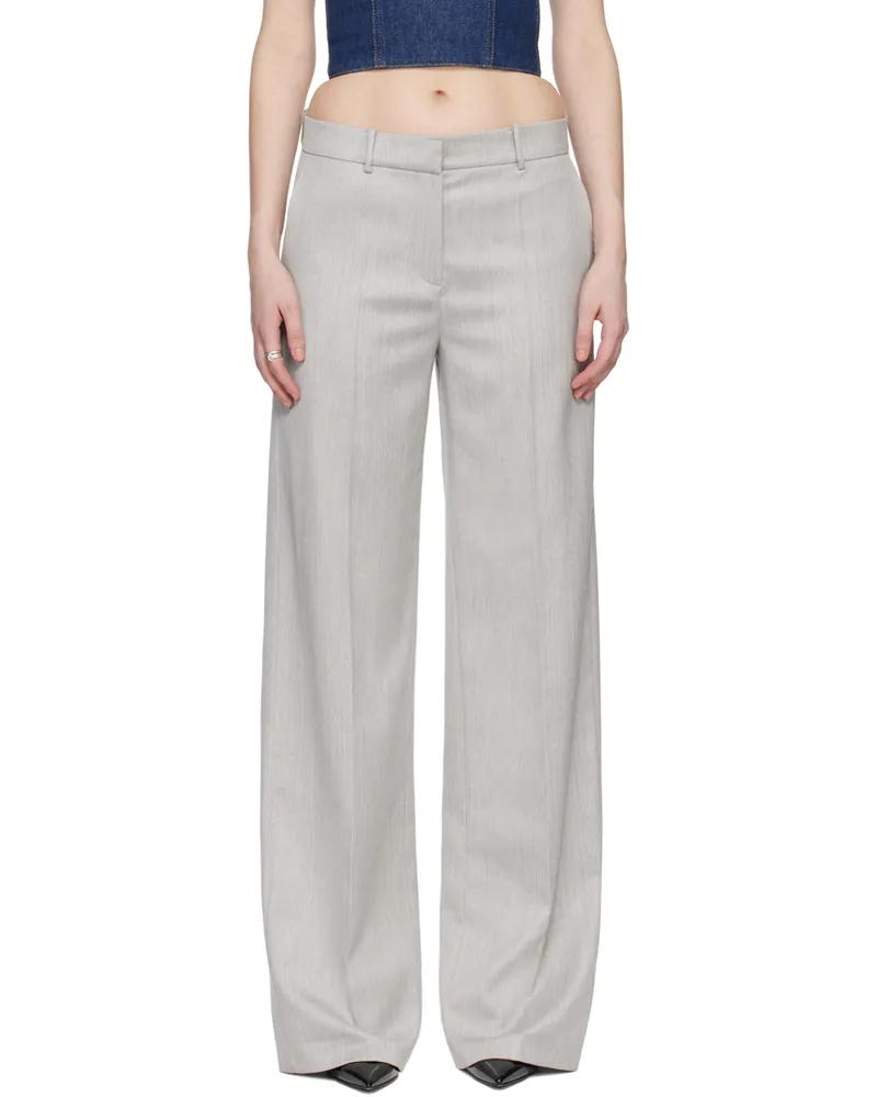 Magda Butrym Gray Wide-Leg Trousers Grey