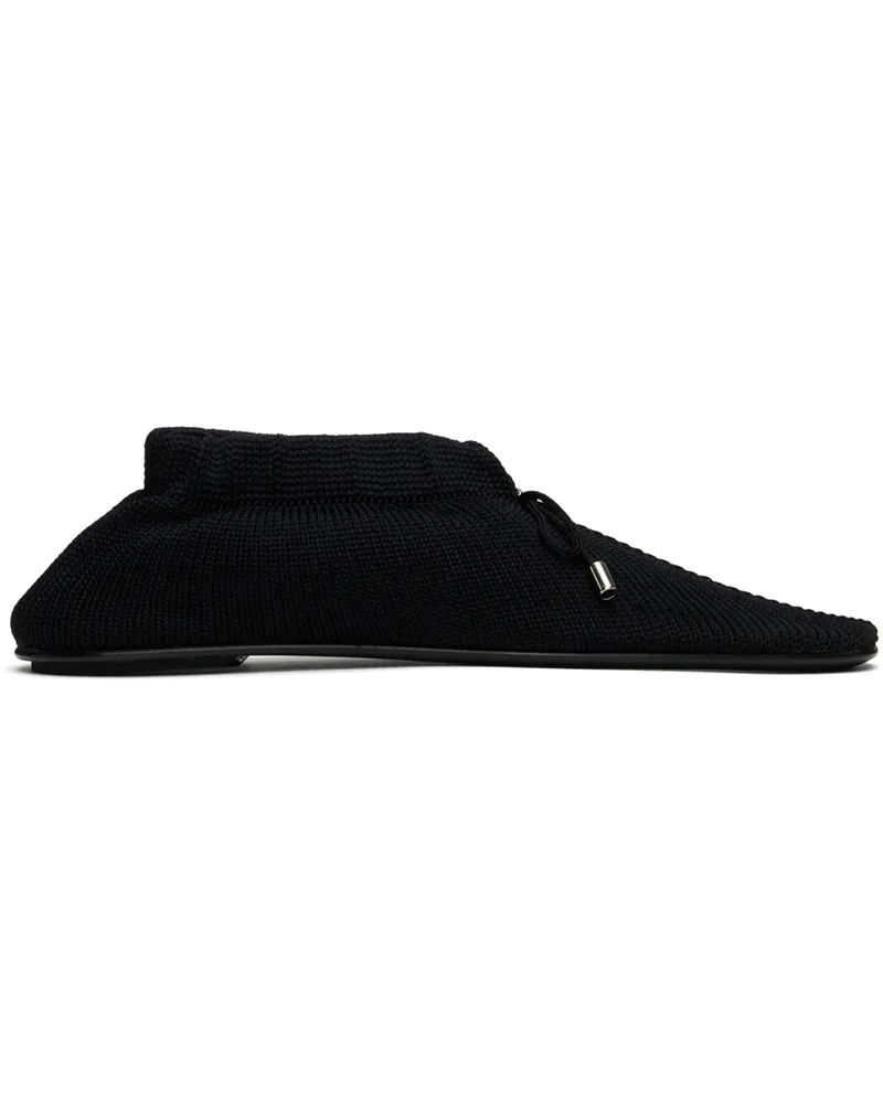 Totême Black 'The Knitted' Ballerina Flats 001