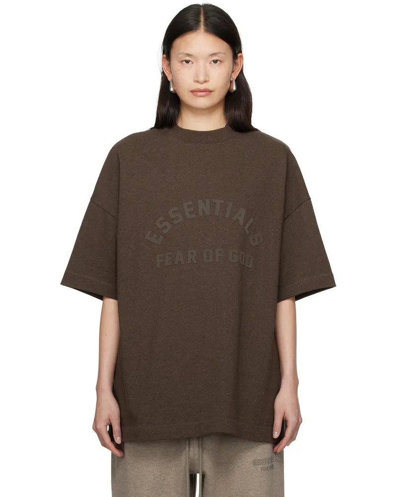 Fear of God Brown Bonded T-Shirt Heather