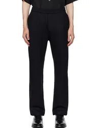 BARENA Black Pleated Trousers Nero