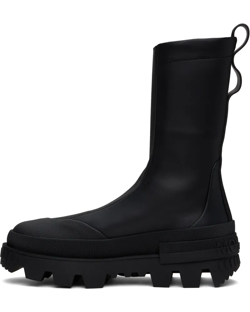 ロングブーツ MONCLER MONCLER WILLOW SMITH Boots Black Black Moncler x Willow Smith Trailgrip Zenith 2-in-1 Leather