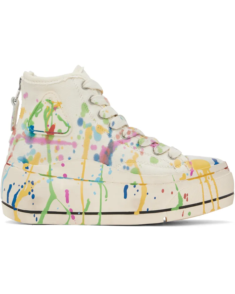 R13 Beige Kurt High Top Sneakers Ecru