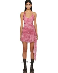 Blumarine Pink Ruched Minidress Mrose