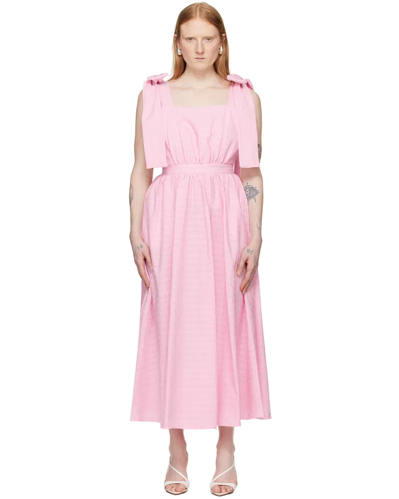 MSGM Pink Bow Maxi Dress 12