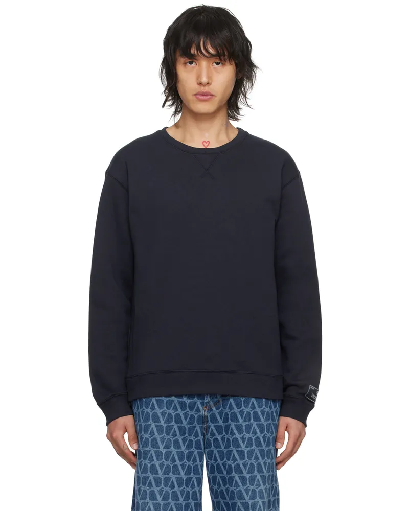 Valentino Garavani Navy Stud Sweatshirt Navy