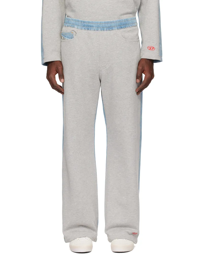 Diesel Gray & Blue P-Sol-Den Sweatpants 9cb