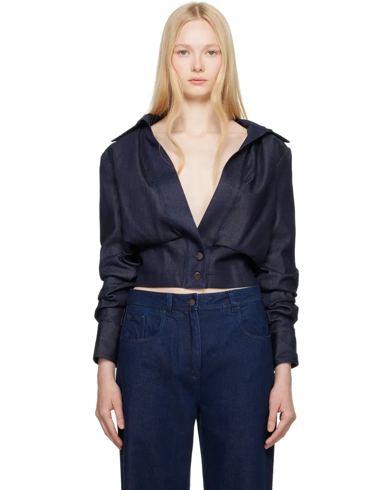 16ARLINGTON Navy Ada Denim Jacket Profondo
