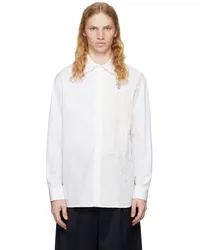 Simone Rocha White Lace Paneled Easy Shirt White