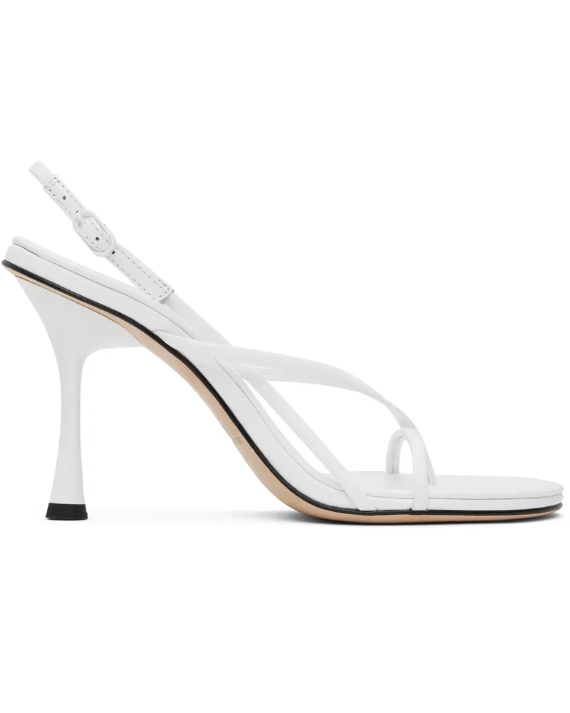 Studio Amelia White Wishbone 90 Heeled Sandals Wht