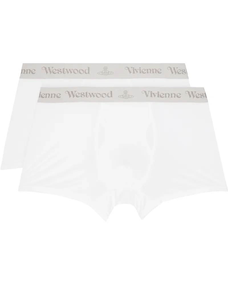 Vivienne Westwood Two-Pack White & Gray Band Boxer Briefs Ss24-a401