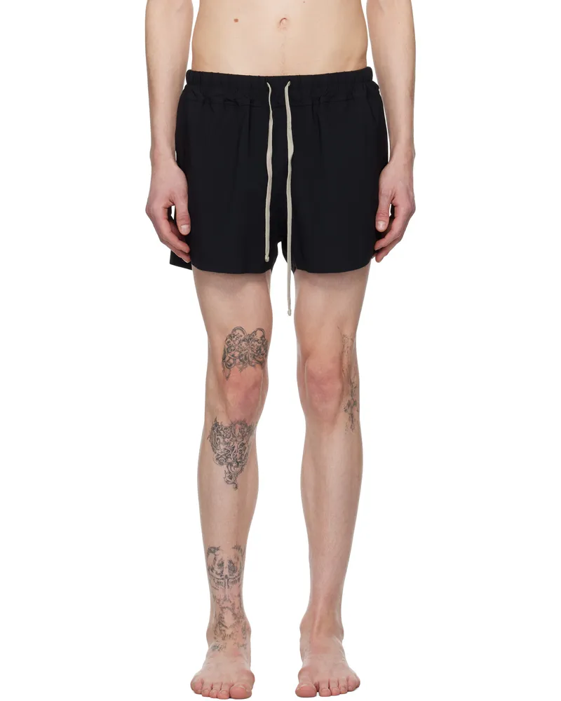 Rick Owens Black Hollywood Boxer Swim Shorts 09