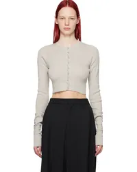 Maison Margiela Gray Cutout Cardigan Light