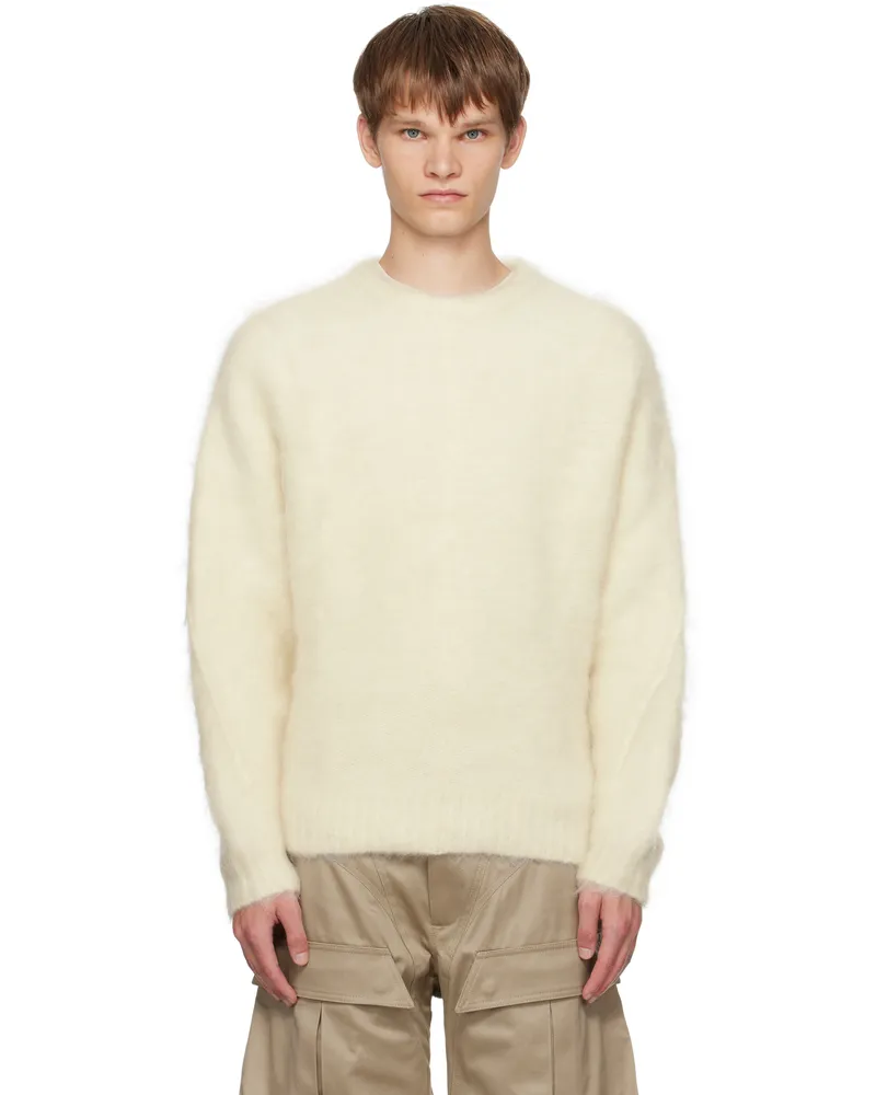 Thierry Mugler Off-White Mohair Sweater Snow