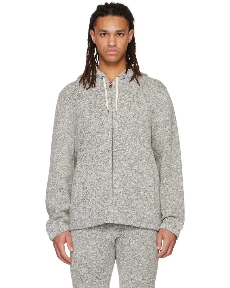 Vince Black & Off-White Marble Hoodie Black