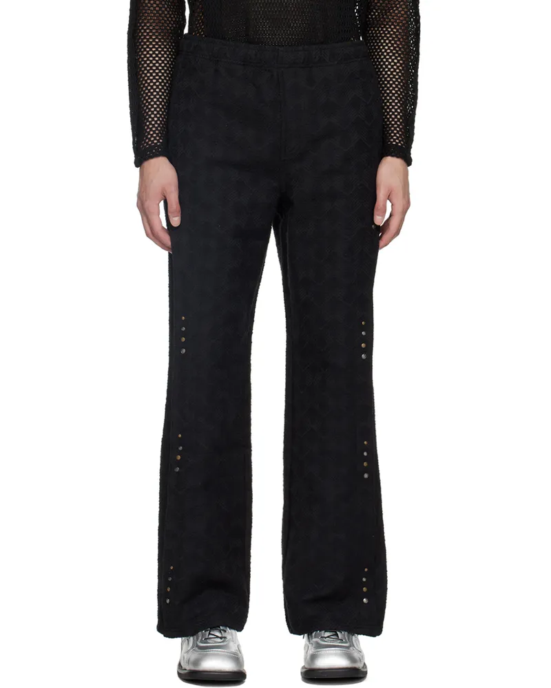 Andersson Bell Black Wave Sweatpants Black