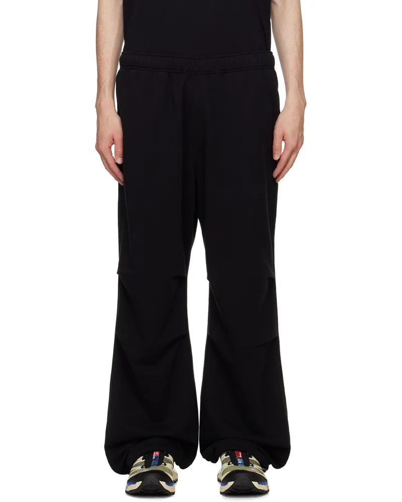 Maison Margiela Black Tucked Sweatpants 900