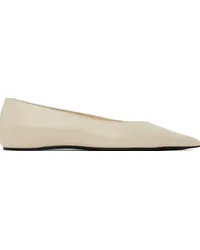 Totême Off-White 'The Asymmetric' Ballerina Flats Snow