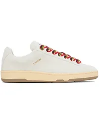 Lanvin White Suede Curb Lite Sneakers White