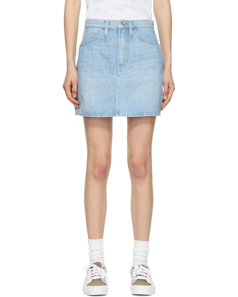 Frame Denim Blue 'Le Italien' Mini Skirt Turin