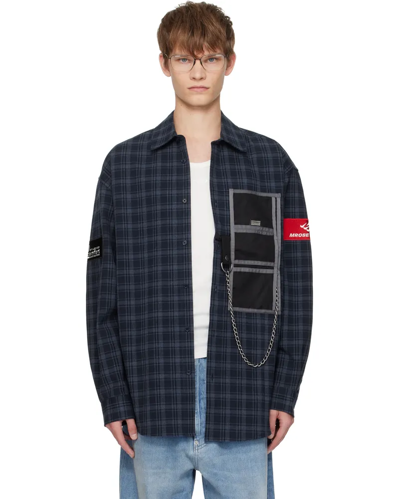 Martine Rose Navy Wallet Shirt Blue