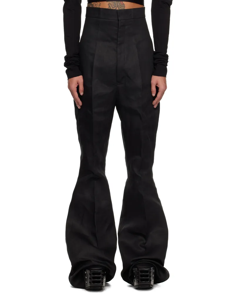 Rick Owens Black Hollywood Dirt Bolan Trousers 09