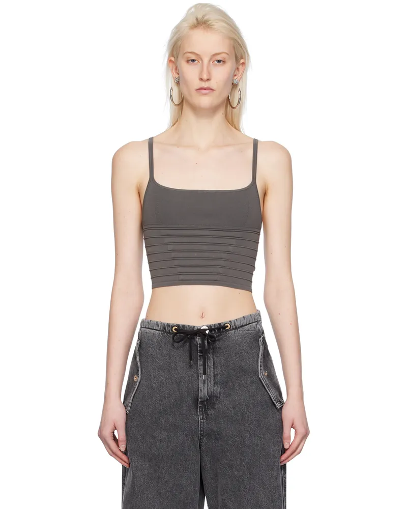 Dion Lee Khaki Ventral Compact Tank Top Mercury