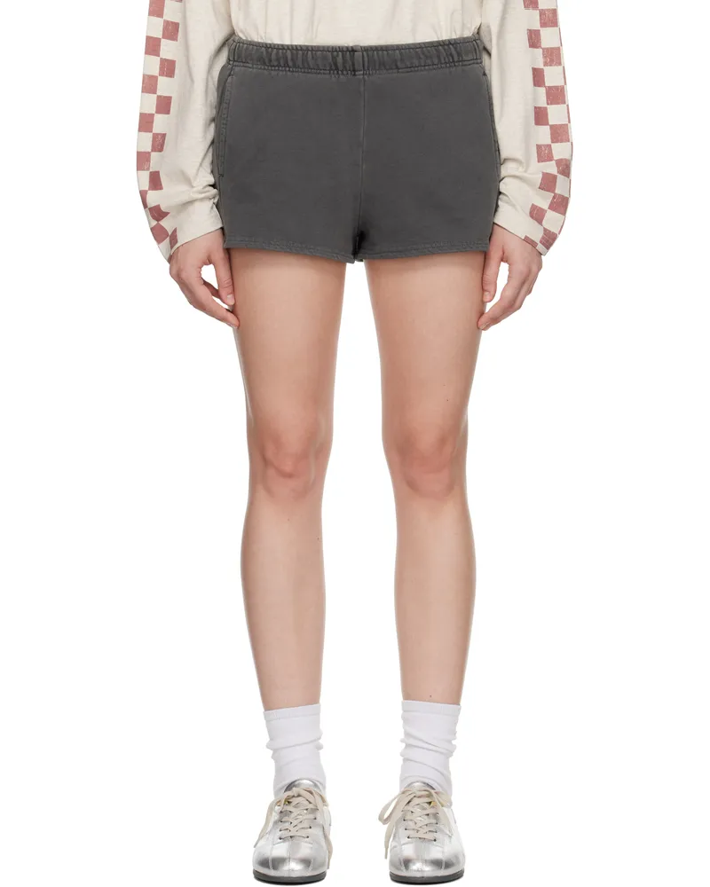 ksubi Gray Sott Booty Shorts Charcoal