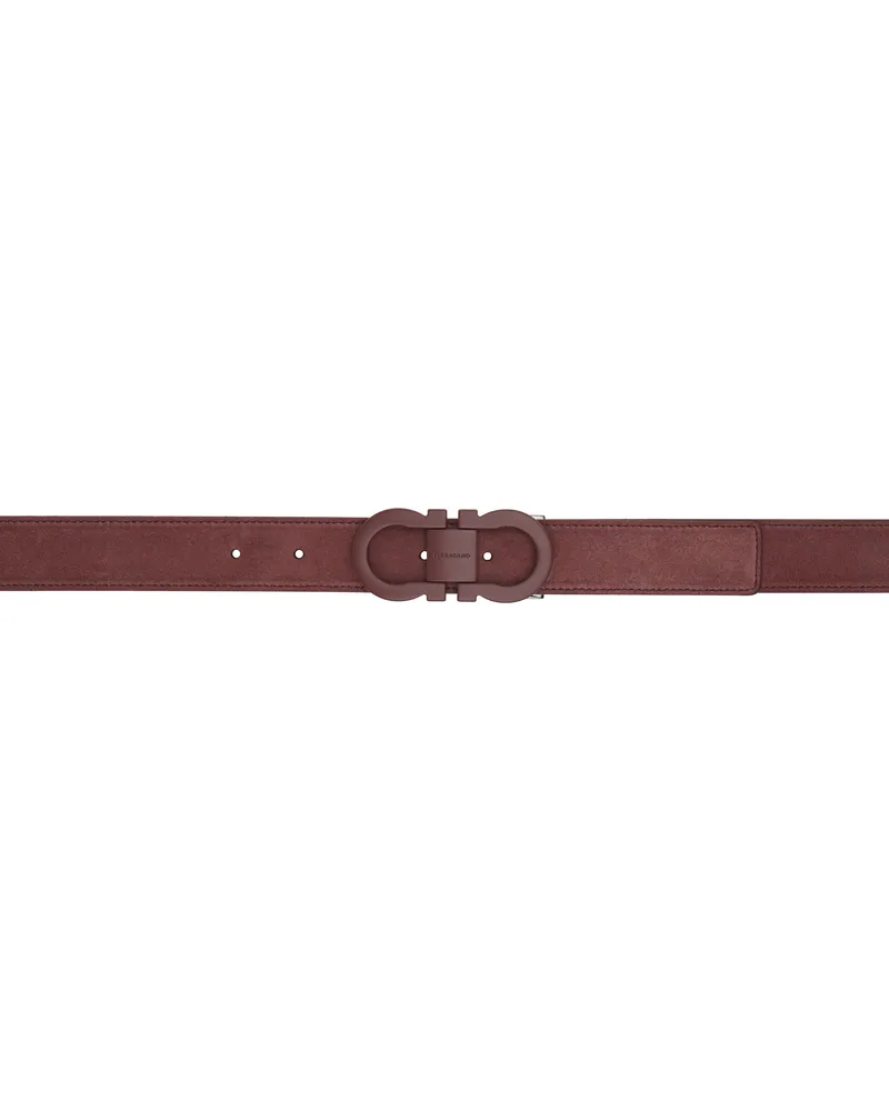 Ferragamo Burgundy Adjustable Belt College