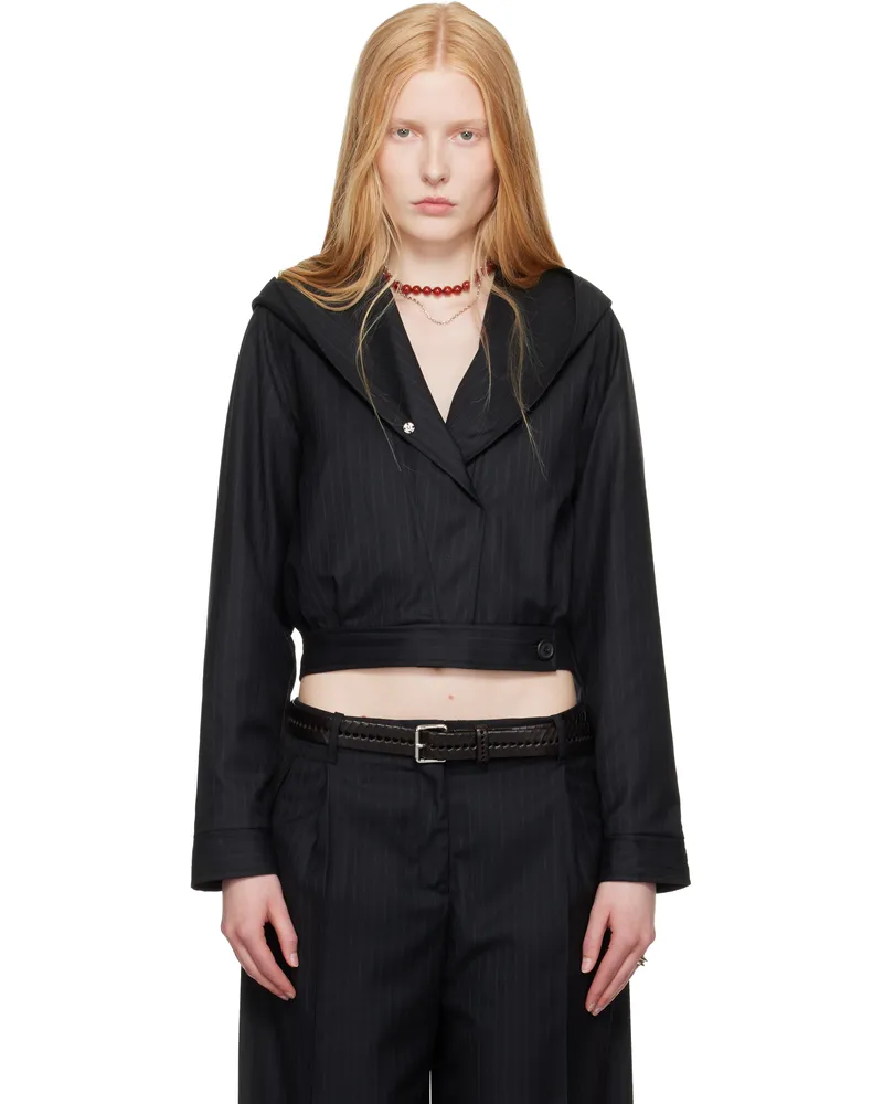 Our Legacy WORK SHOP Emporio Armani Black Incognito Jacket Linee