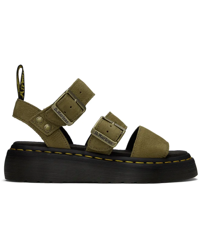 Dr.Martens Khaki Gryphon Quad Sandals Muted
