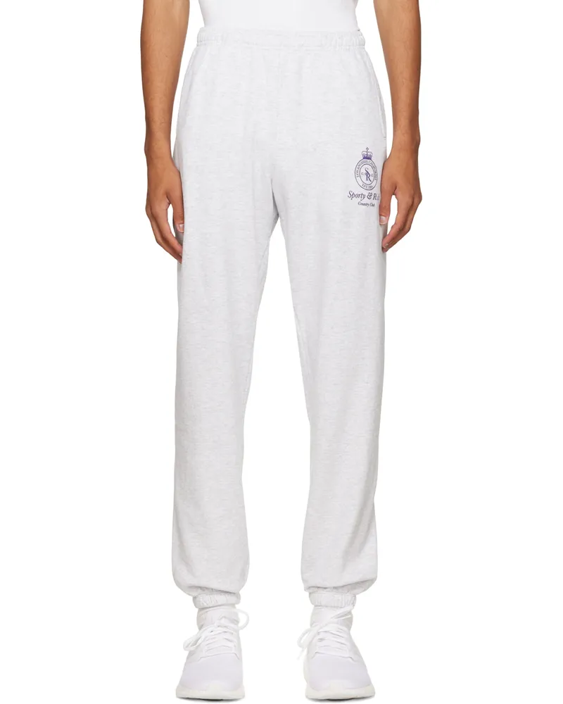 SPORTY & RICH Gray Crown Lounge Pants Heather