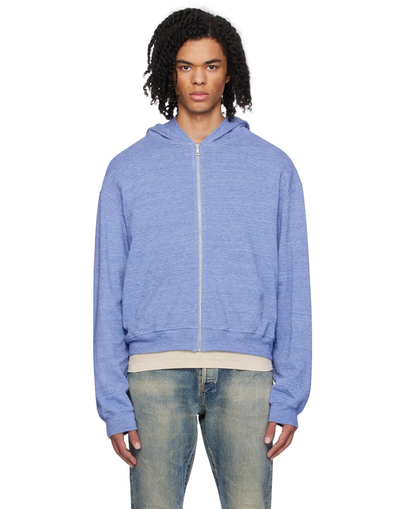 John Elliott + Co Blue Vintage Melange Hoodie Indigo