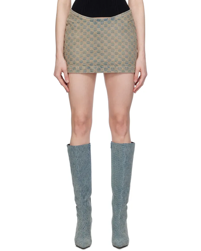MISBHV Blue Trinity Denim Miniskirt Blue