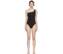 Black Nylon One-Piece Swimsuit