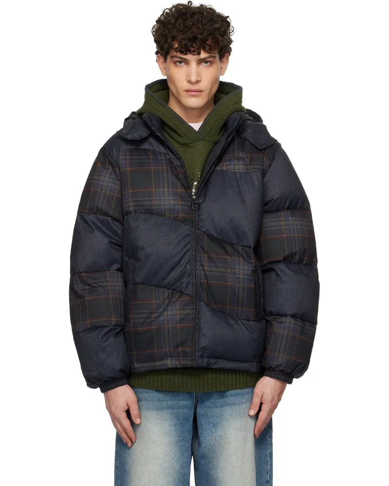 Dime Gray Premium Tweed Puffer Jacket Dark