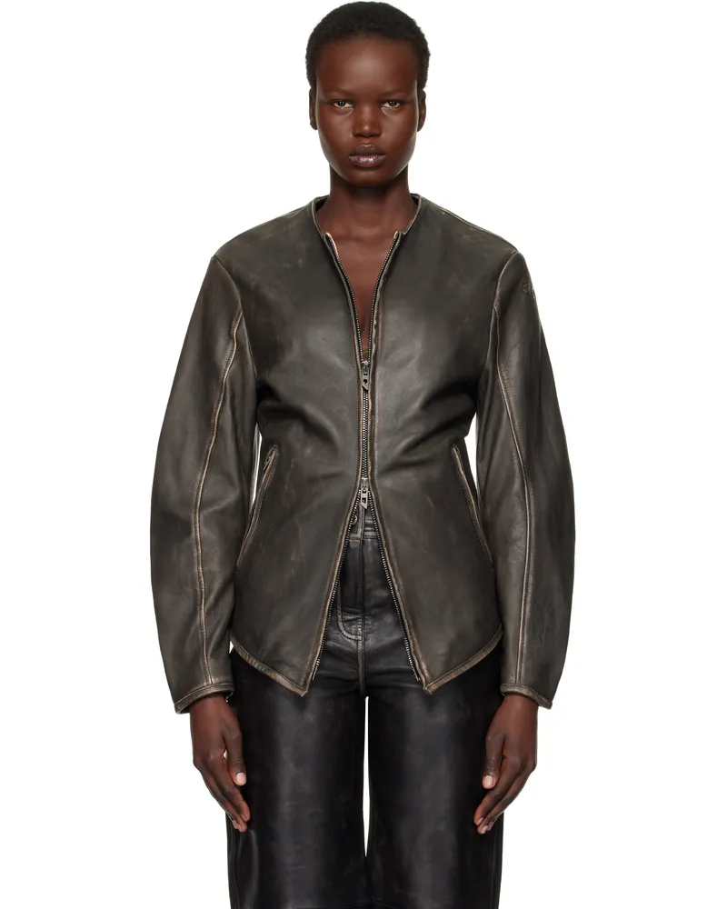 Diesel Black L-Emma Leather Jacket 9xx