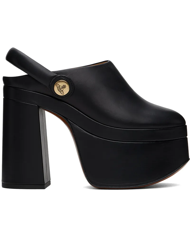 Vivienne Westwood Black Swamp Mules N401