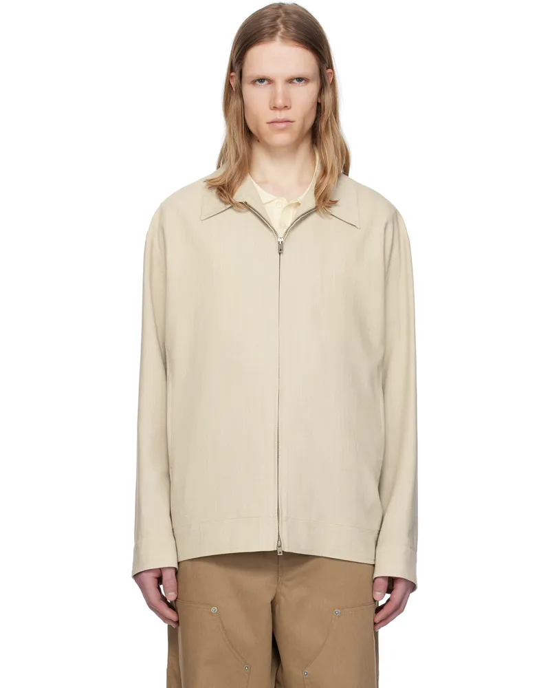 Golden Goose Beige Coach Jacket Pelican